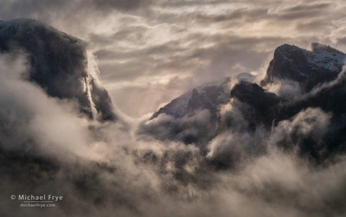 Spring mist, Yosemite NP, CA, USA