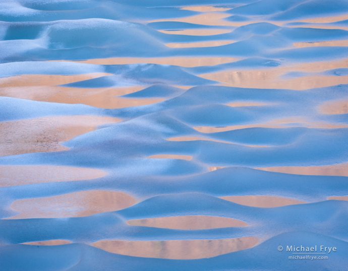 Melting ice, Yosemite NP, CA, USA