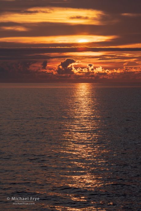 Sunset over the Pacific Ocean, Oregon coast, USA