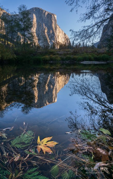 El Capitan and reflection, autumn, Yosemite NP, CA, USA