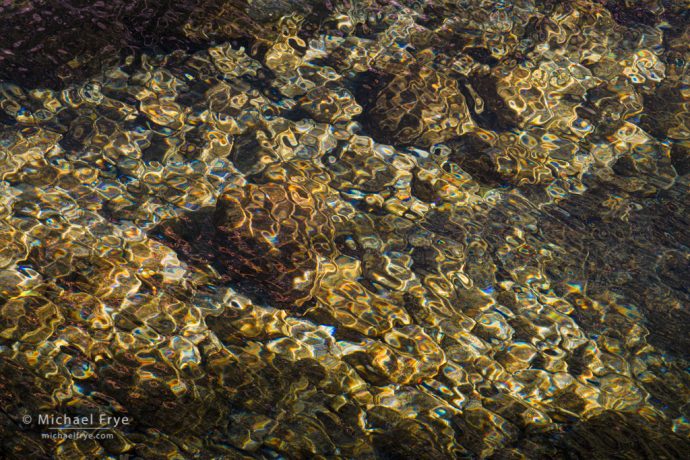 Rocks and ripples in the Merced River, Yosemite NP, CA, USA