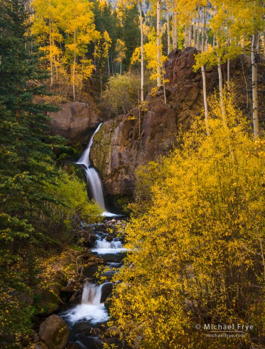 30. Autumn waterfall, Colorado