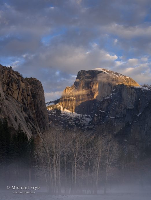 Half Dome, winter sunset, Yosemite NP, CA, USA