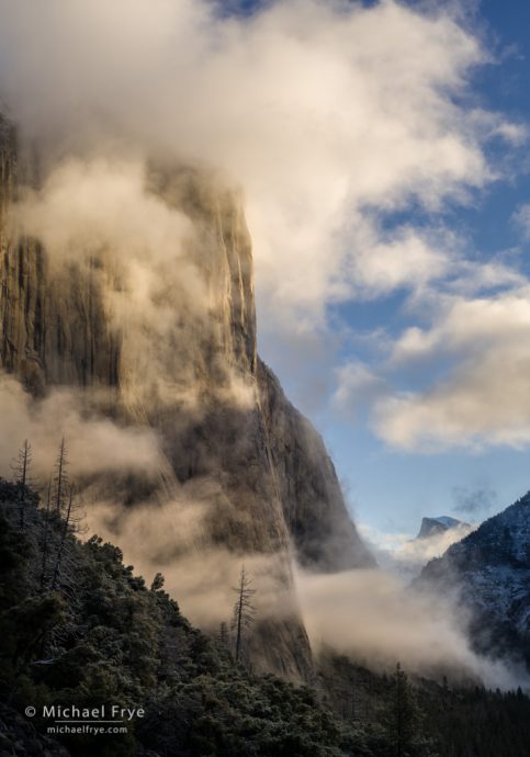 39. Half Dome and El Capitan during a clearing storm, Yosemite NP, California