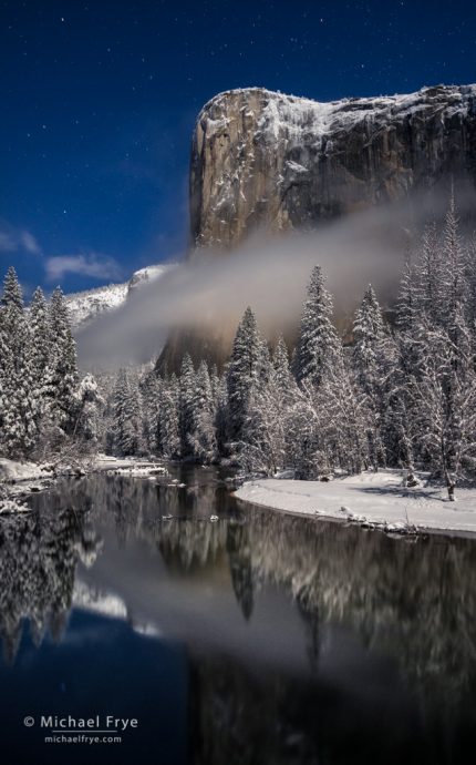 8. El Capitan by moonlight, winter, Yosemite NP, California