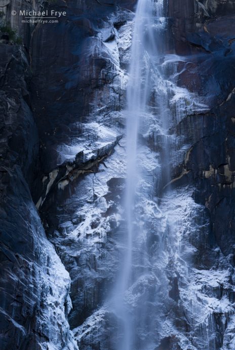 Ice alongside Bridalveil Fall, Yosemite NP, CA, USA