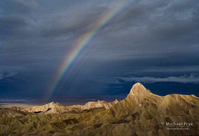 Rainbow and Manly Beacon, Death Valley NP, CA, USA