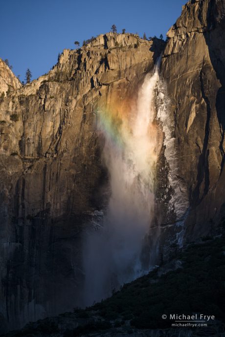 Upper Yosemite Fall and rainbow, Yosemite NP, CA, USA