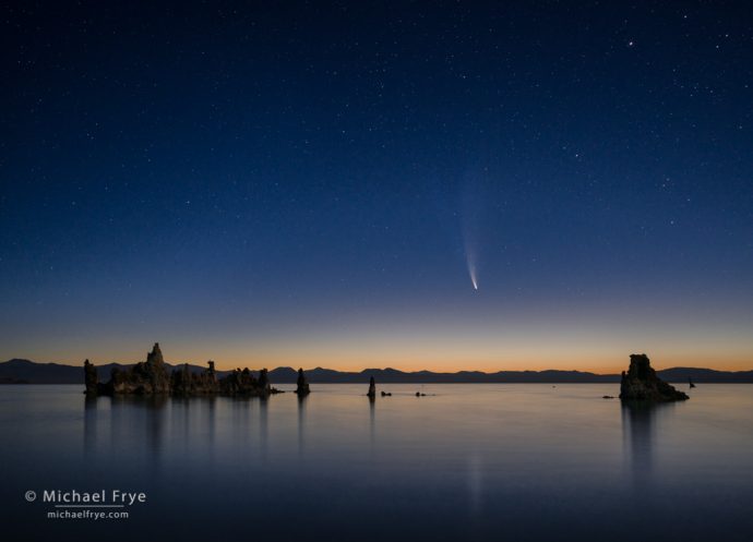 Comet NEOWISE over Mono Lake, CA, USA