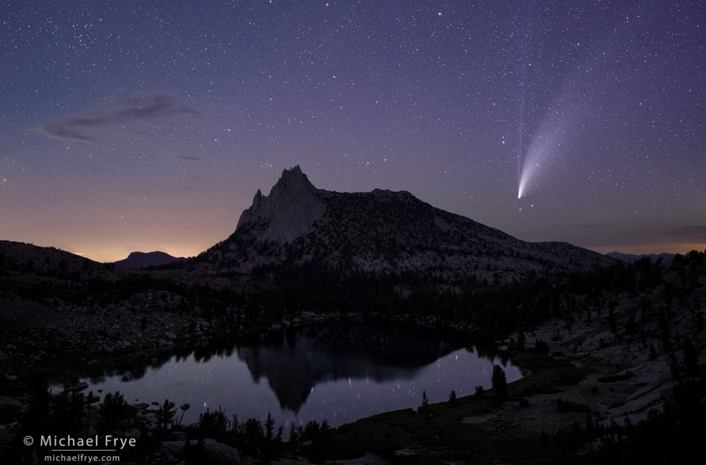 Comet Over an Alpine Lake