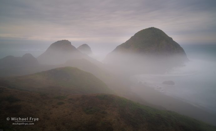 Fog and rocks, Oregon Coast, USA