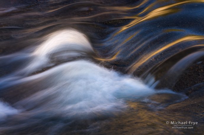 Cascade and reflections, Tuolumne River, Yosemite NP, CA, USA