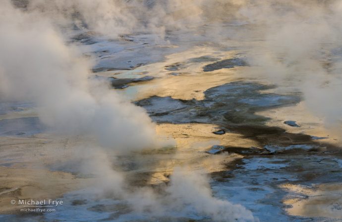 Mist and reflections, Yellowstone NP, WY, USA