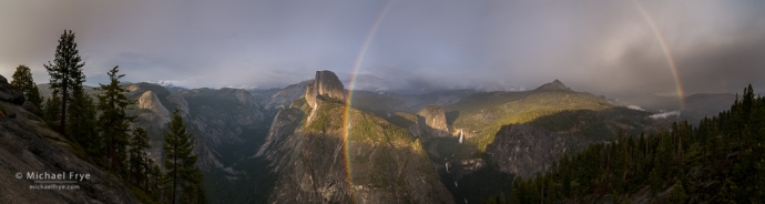10. Rainbow panorama from Glacier Point, Yosemite NP, CA, USA