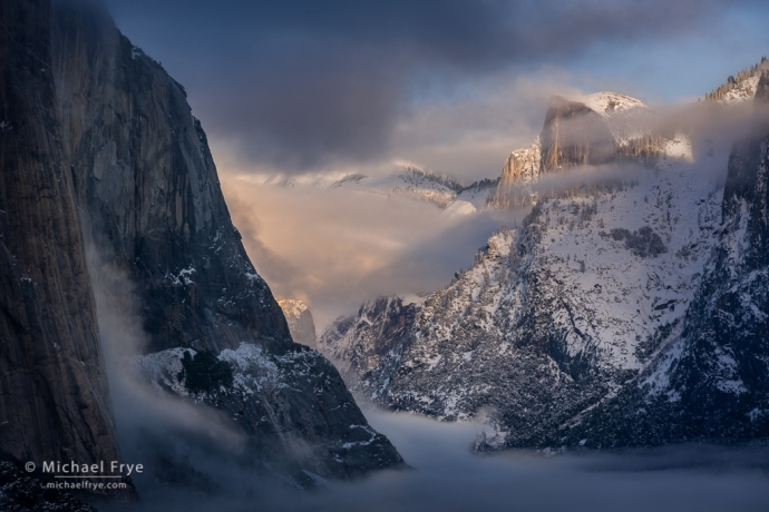 41. Half Dome and El Capitan, winter, Yosemite NP, CA, USA