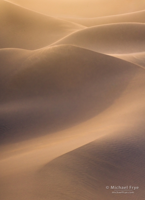 Blowing sand, Death Valley NP, CA, USA