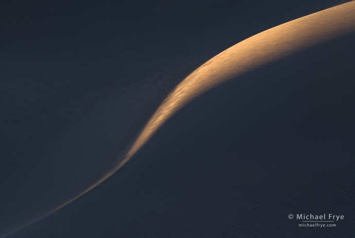 Curving dune, Death Valley NP, CA, USA