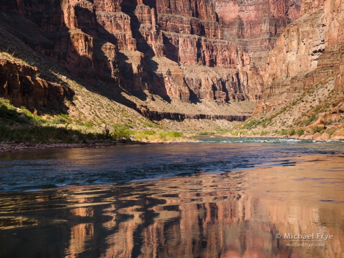 Canyon walls and reflections, Grand Canyon NP, AZ, USA