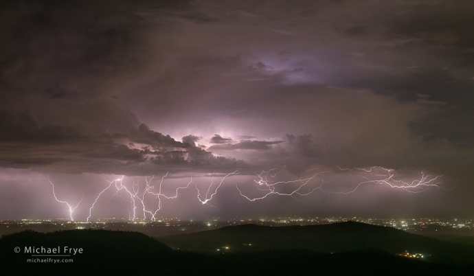 Thunderstorm over the Central Valley, CA, USA