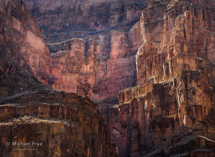 Canyon walls, Grand Canyon NP, AZ, USA