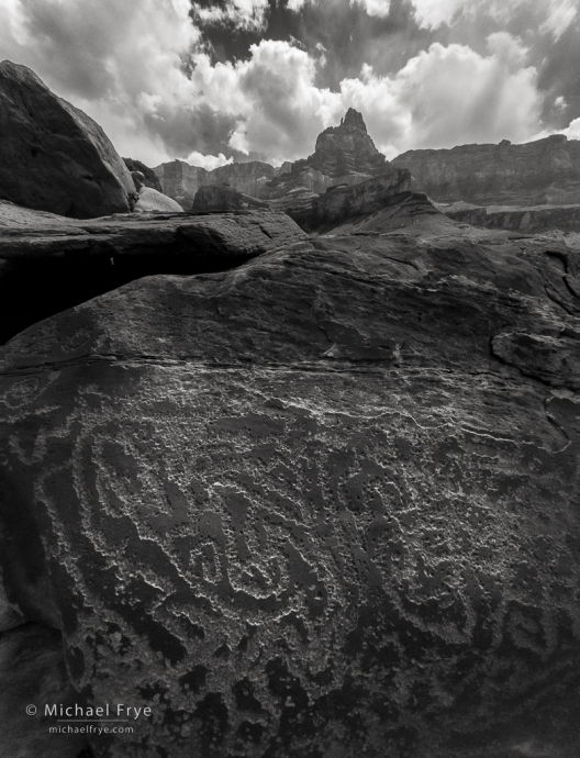 Petroglyphs near the Colorado River, Grand Canyon NP, AZ, USA