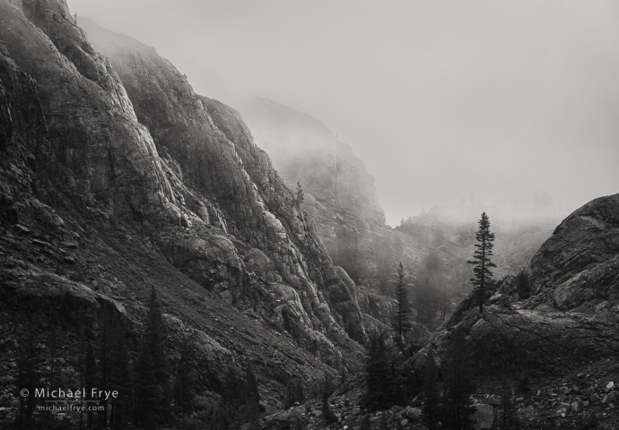 Misty ridges, Sierra Nevada, CA, USA