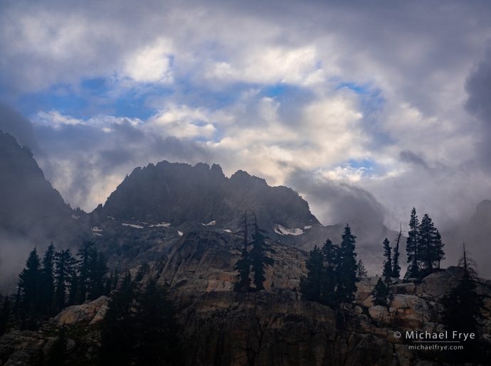 Clearing skies after a rainstorm, Sierra Nevada, CA, USA