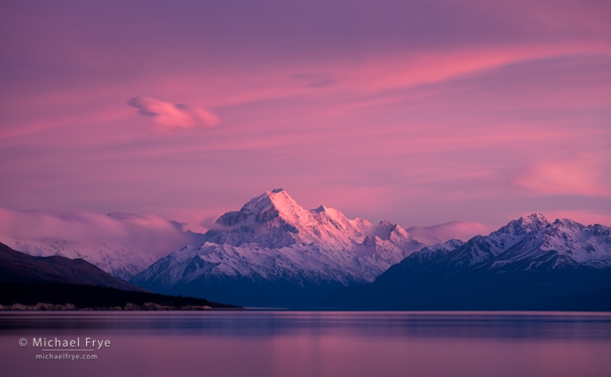 Aoraki/Mt. Cook at sunrise, New Zealand