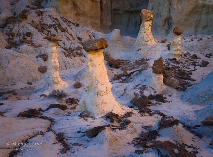 Hoodoos in reflected light, Grand Staircase-Escalante NM, Utah