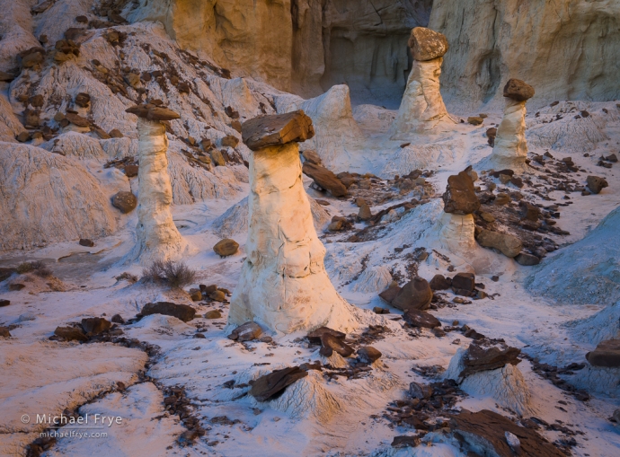 Hoodoos in reflected light, Grand Staircase-Escalante NM, Utah