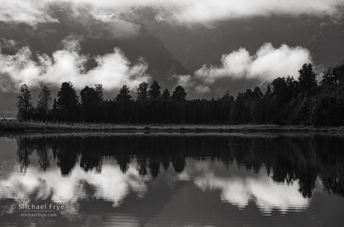 Clouds and reflections, New Zealand