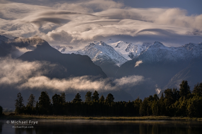 Southern Alps at sunrise, New Zealand