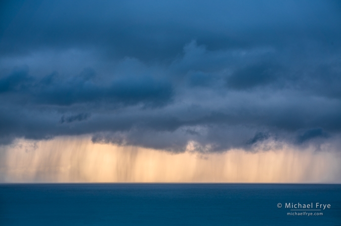 33. Rain squall over the Pacific Ocean, Oregon coast, USA