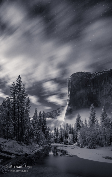 36. Moonlit clouds over El Capitan, Yosemite NP, California