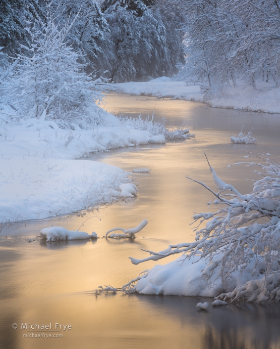 37. Reflections in the Merced River, winter, Yosemite NP, California