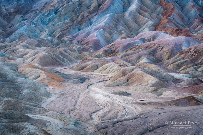 Badlands at dawn, Death Valley NP, CA, USA