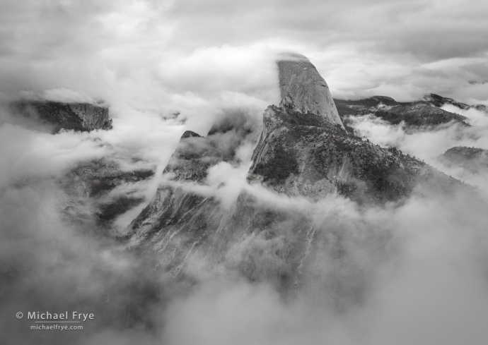 Clouds, mist, and Half Dome, Yosemite NP, CA, USA