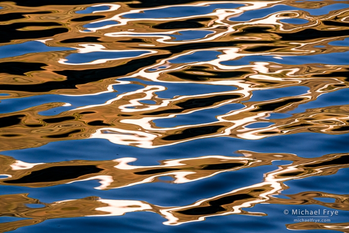 Reflections in an alpine lake, Inyo NF, CA, USA