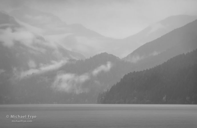 Misty ridges, Lake Crescent, WA, USA
