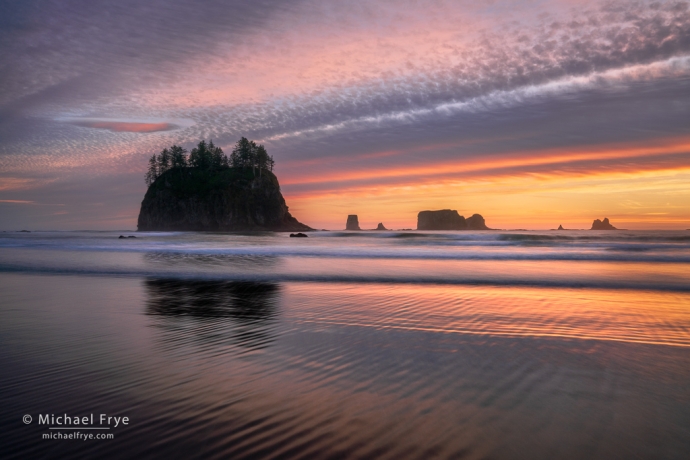 32. Sunset and sea stacks, Olympic NP, Washington