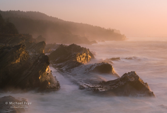 37. Misty sunset on the Oregon Coast