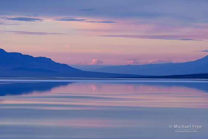 41. Sunset reflections, Lake Manly, Death Valley NP, California