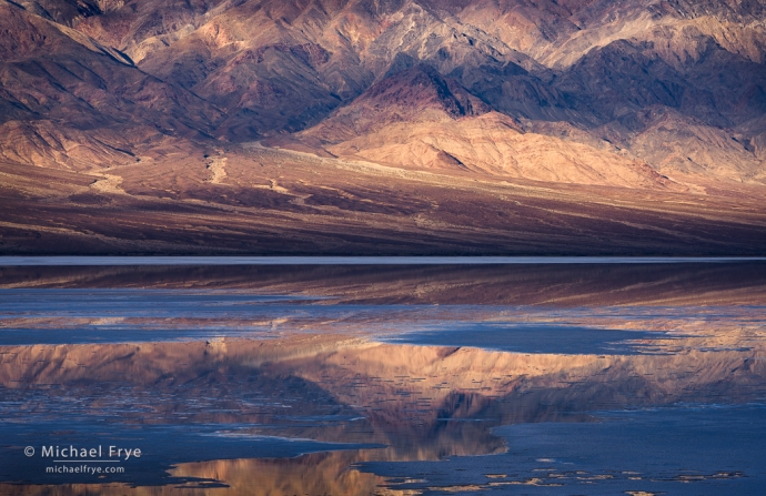 45. Mountains, salt flats, and reflections, Death Valley NP, California