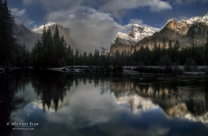 Gates of the Valley by moonlight, Yosemite NP, CA, USA