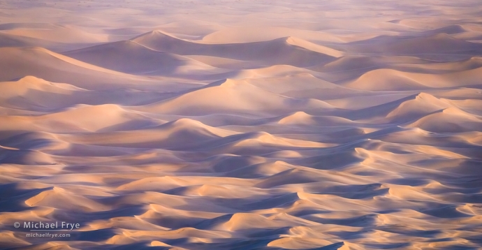 Dunes in a sandstorm, Death Valley NP, CA, USA