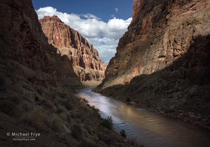 Late-afternoon light along the Colorado River, Grand Canyon NP, AZ, USA