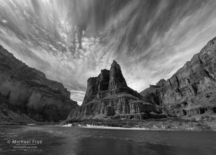Peak and clouds, Grand Canyon NP, AZ, USA