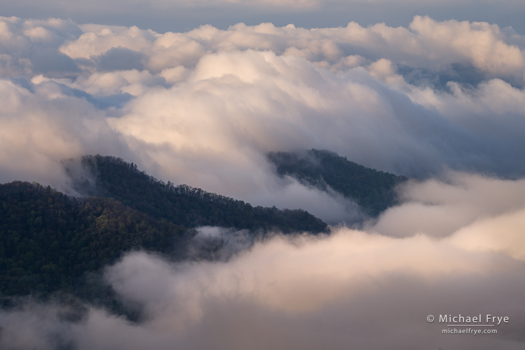 Clouds and ridges, Great Smoky Mountains NP, NC, USA