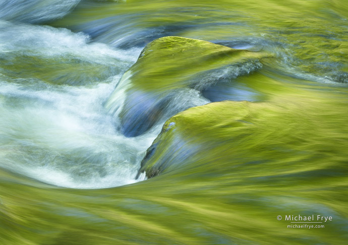 Green and blue cascade, Great Smoky Mountains NP, TN, USA