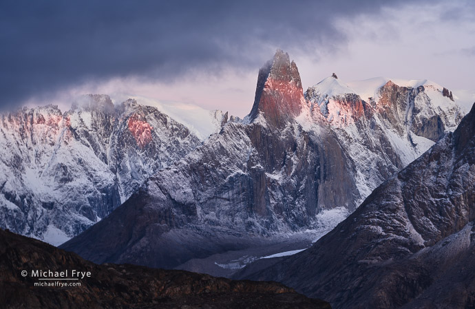 Grundtvigskirken at sunrise, Scoresby Sund, Greenland